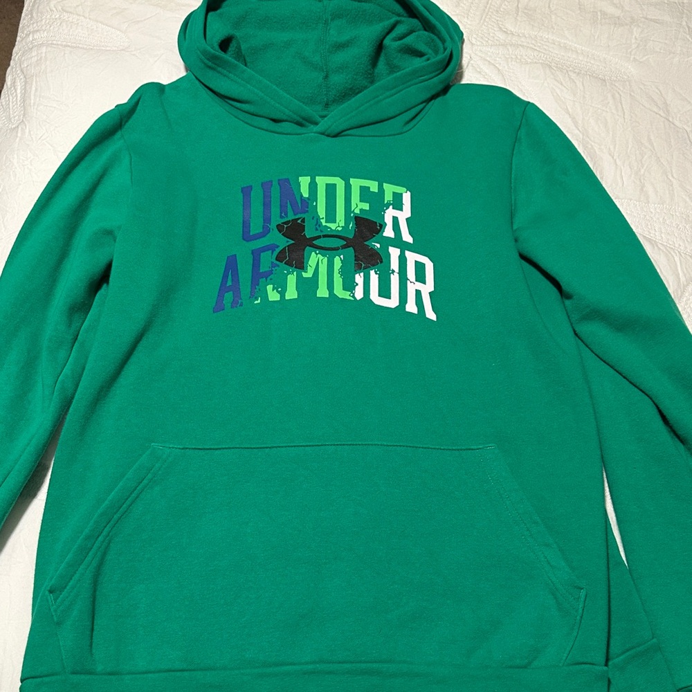 Under Armour Green Hoodie with Logo